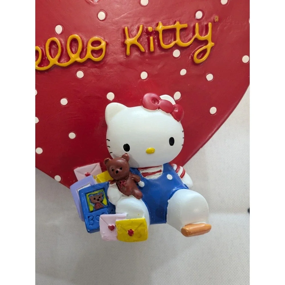 Vintage Hello Kitty Pencil Holder 1997 Red Heart Polkadot 1st Edition